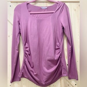 🤩❤️Heart & Hip Mauve Pink Scoop Neck Long-sleeve Maternity Blouse